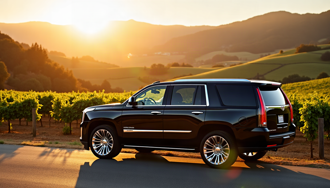 San Francisco Air Jet Limo luxury transportation services fleet parked ready for clients